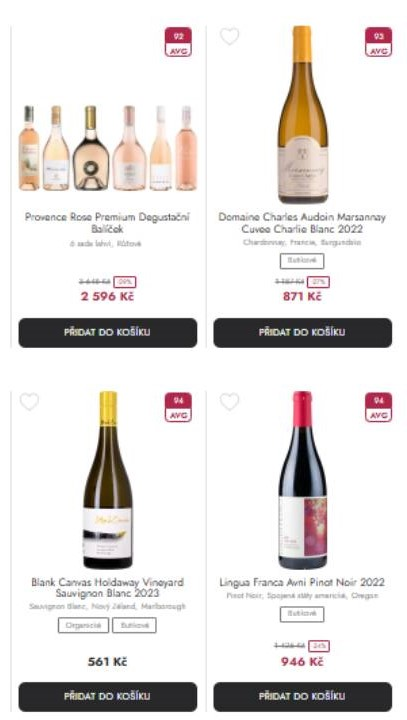 8Wines - degustační balíček vín, různé láhve vín
