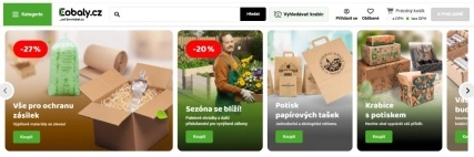 obaly na ochranu zásilek, muž s květinami v rukou, papírové tašky, krabice s potiskem