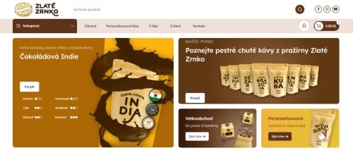 čokoládová káva Indie a různá balení káv