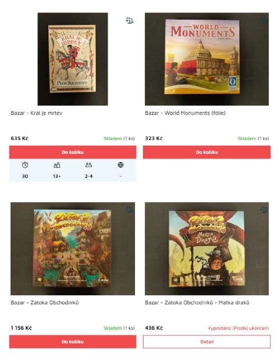 hry Král je mrtev, World Monuments a Zátoka Obchodníků