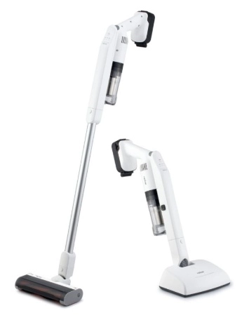 parní čistič v bílé barvě s nástavcem