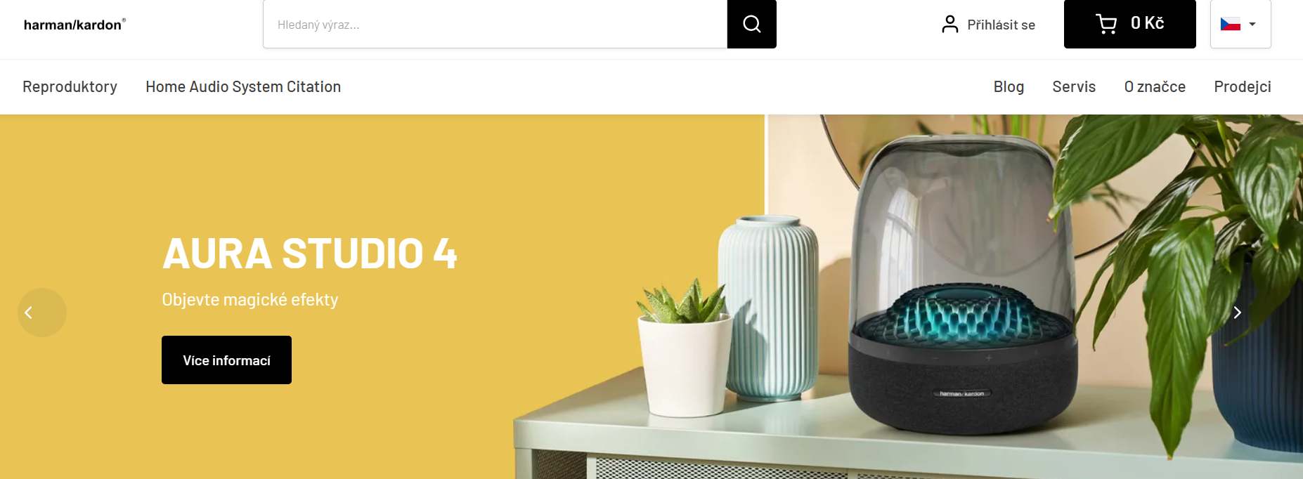Harman Kardon e-shop webové stránky