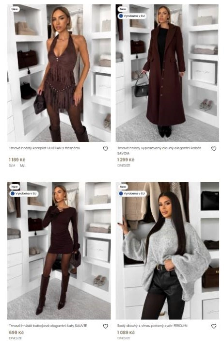 dámský komplet, kabát, šaty a pletený svetr