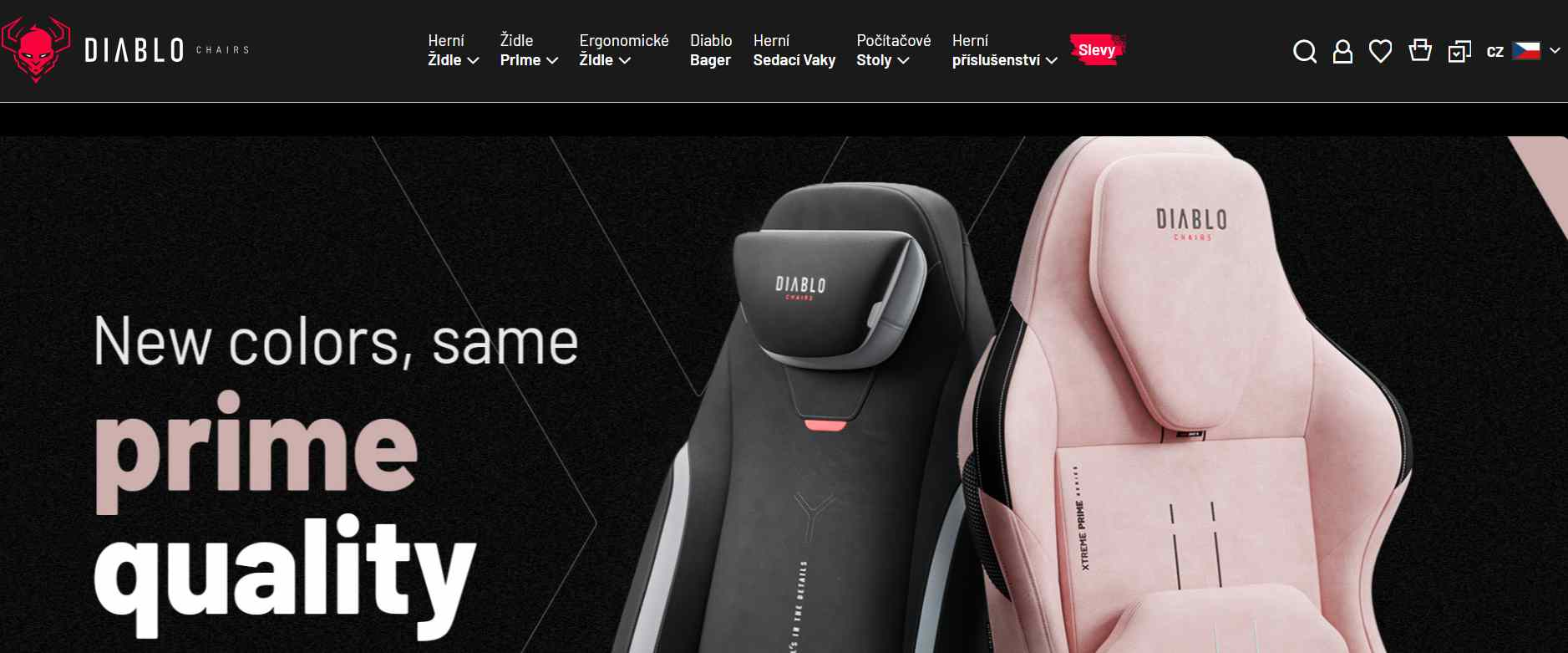 Diablo chairs webové stránky e-shopu