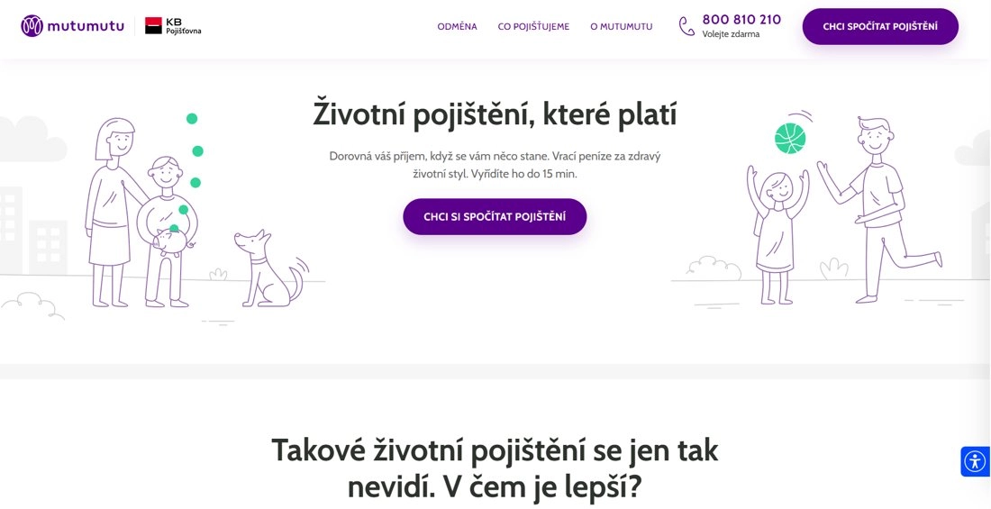 Homepage portálu Mutumutu