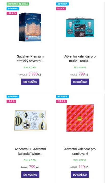 adventní kalendáře pro dospělé