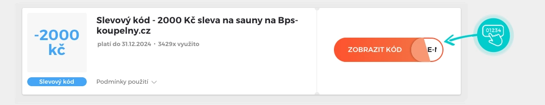 Ukázka slevového kódu BPS Koupelny