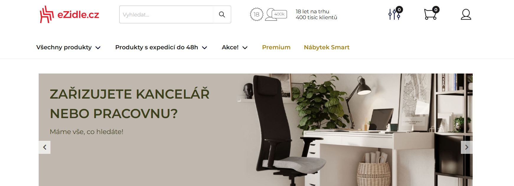 eZidle,cz webové stránky e-shopu