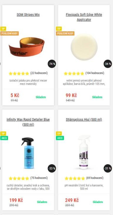 Ahifi - izolační páska, pěnový aplikátor, rychlý detailer, čistiť kol a karoserie