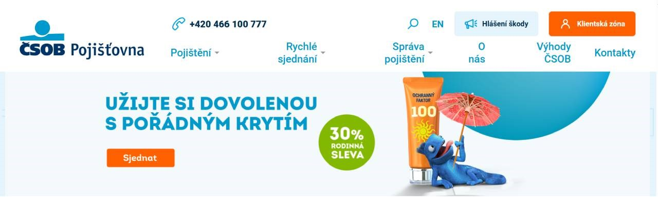ČSOB - opalovací krém a maskot se slunečníkem