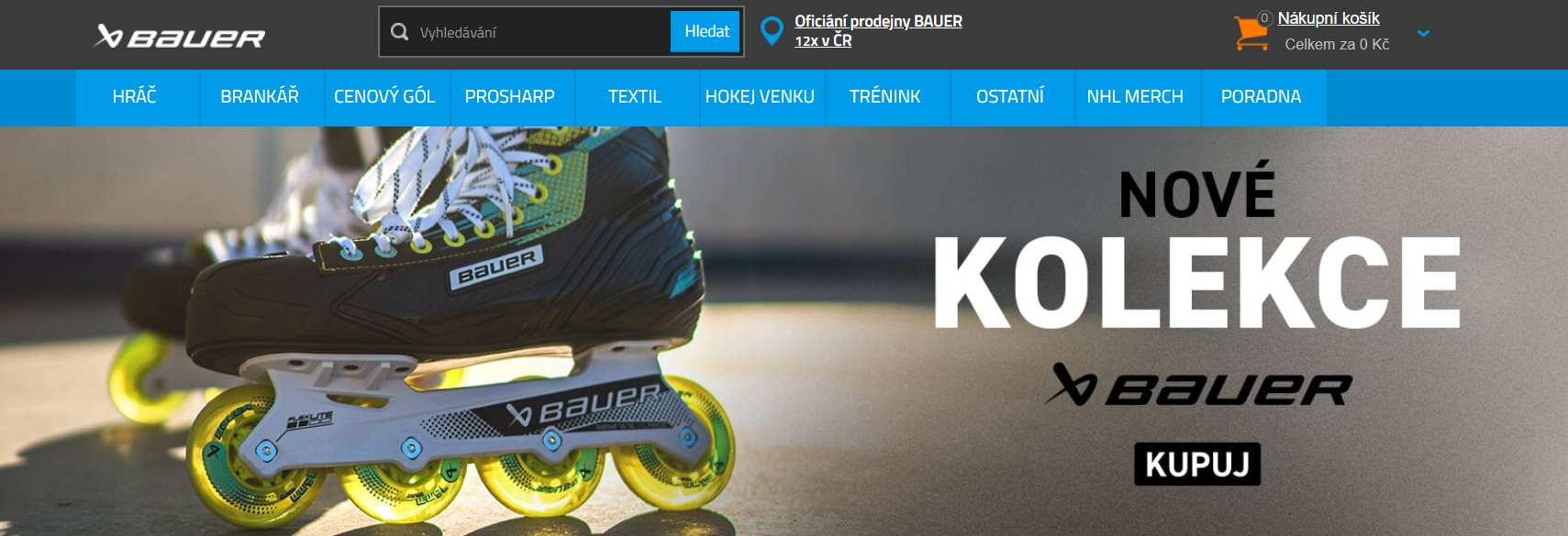Bauer webové stránky e-shopu