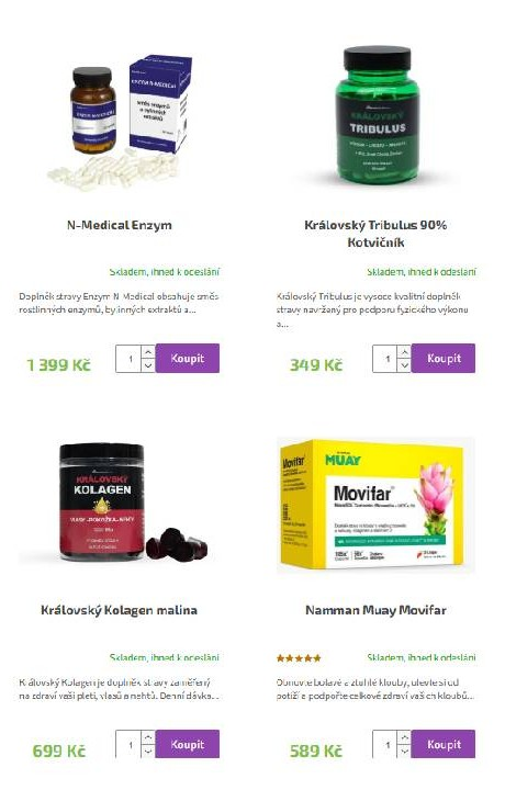 Energie Přírody - nabídka produktů