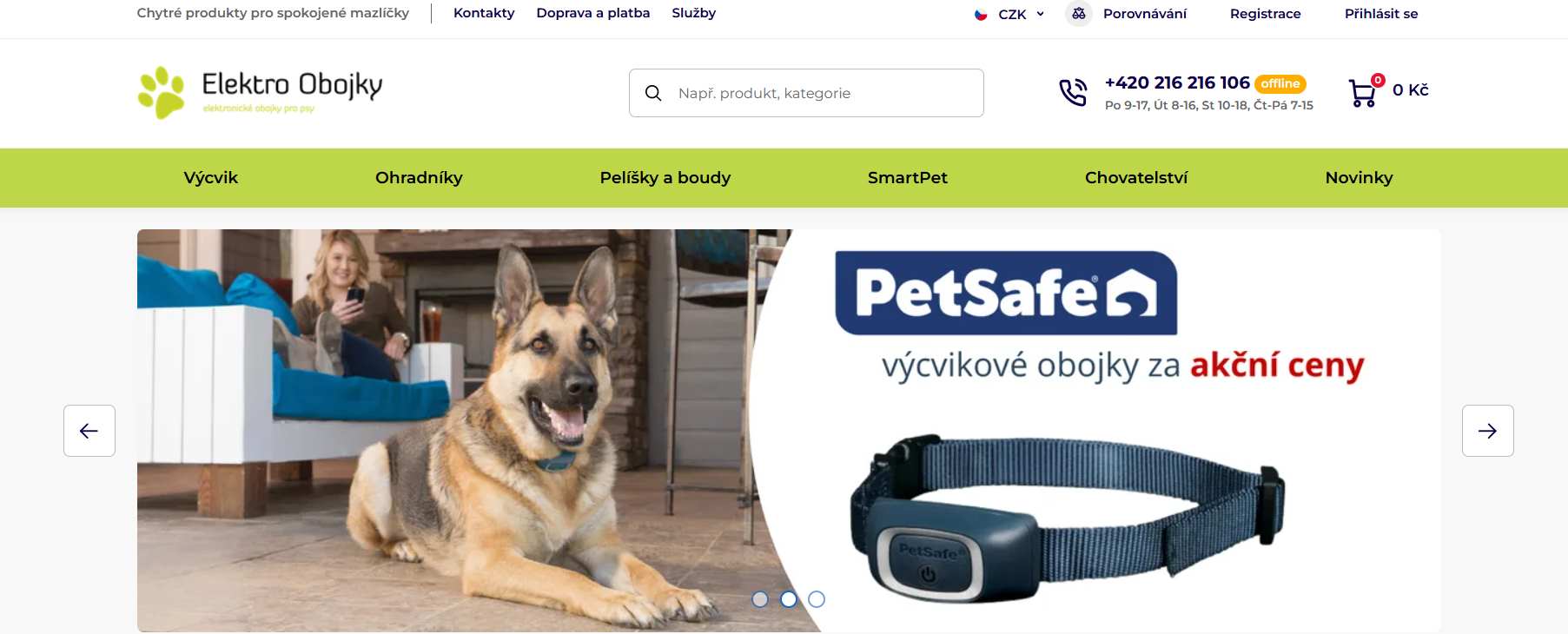 elektro obojky webove stranky