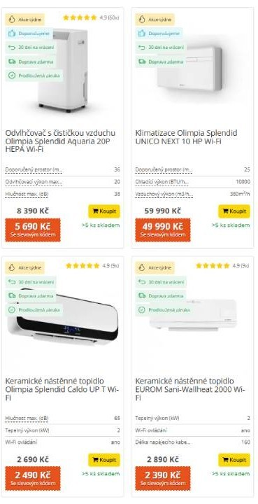 Vzdušín - nabídka produktů