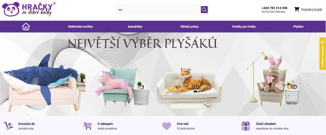 Hračky za dobré kačky - e-shop