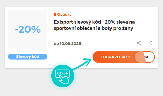 Ukázka slevového kódu EXIsport