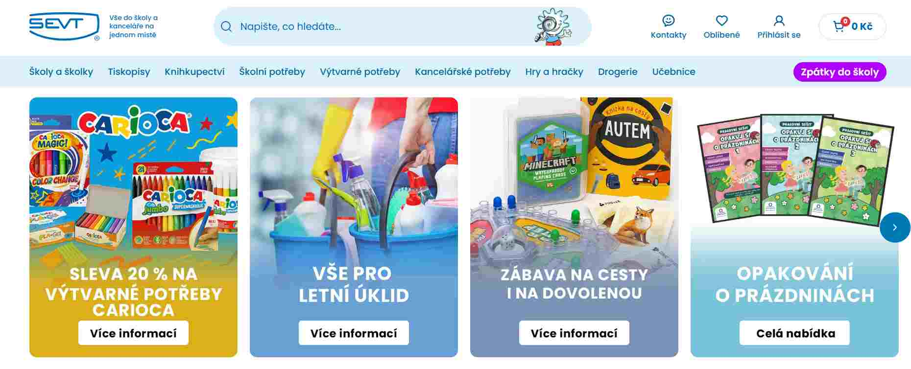 webové stránky e-shopu se sezónní nabídkou