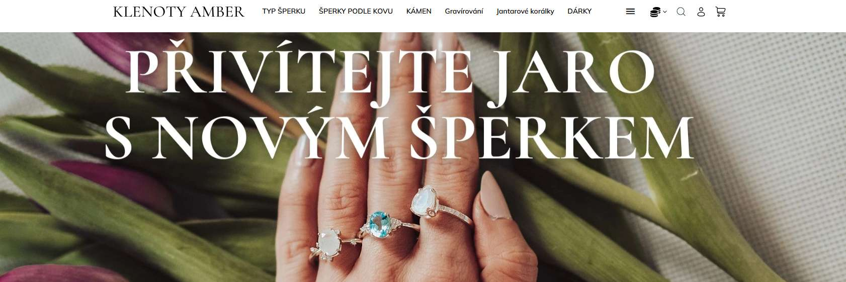 Klenoty Amber webové stránky e-shopu
