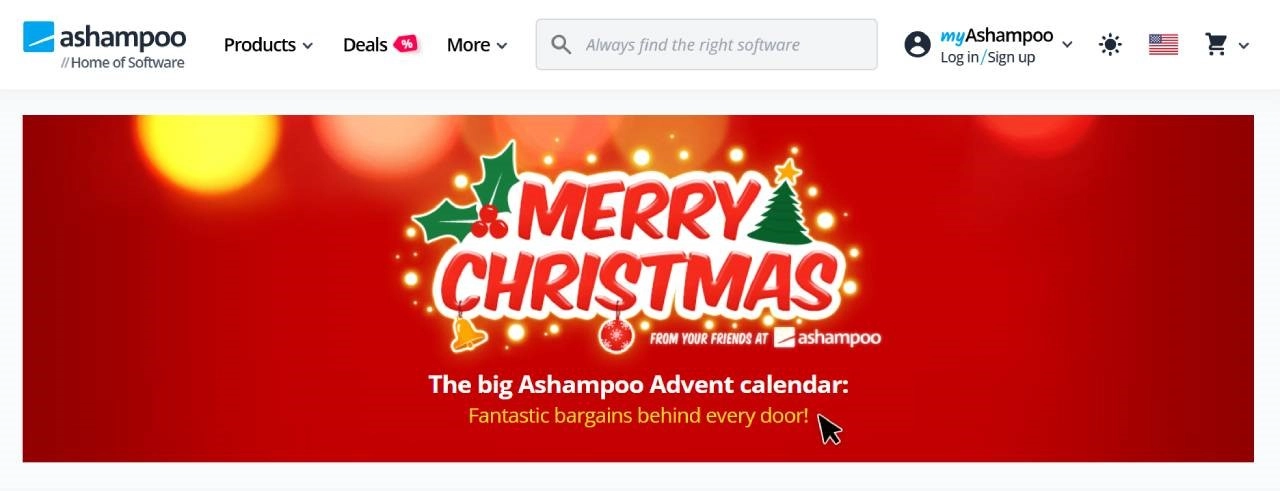 červený nápis Merry Christmas se stromky