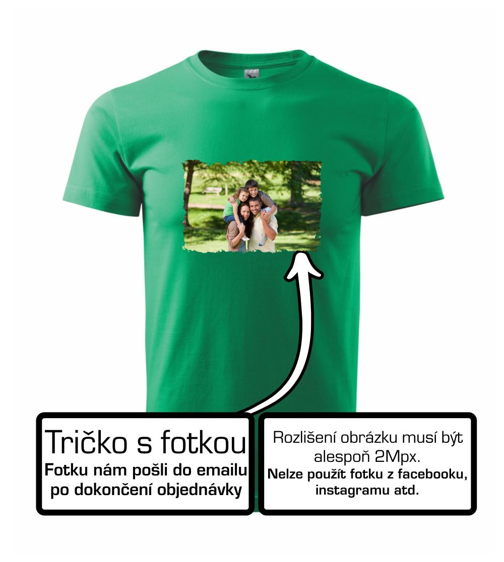 myshirt - zelene triko a napismi kde se da dat vlastni potisk