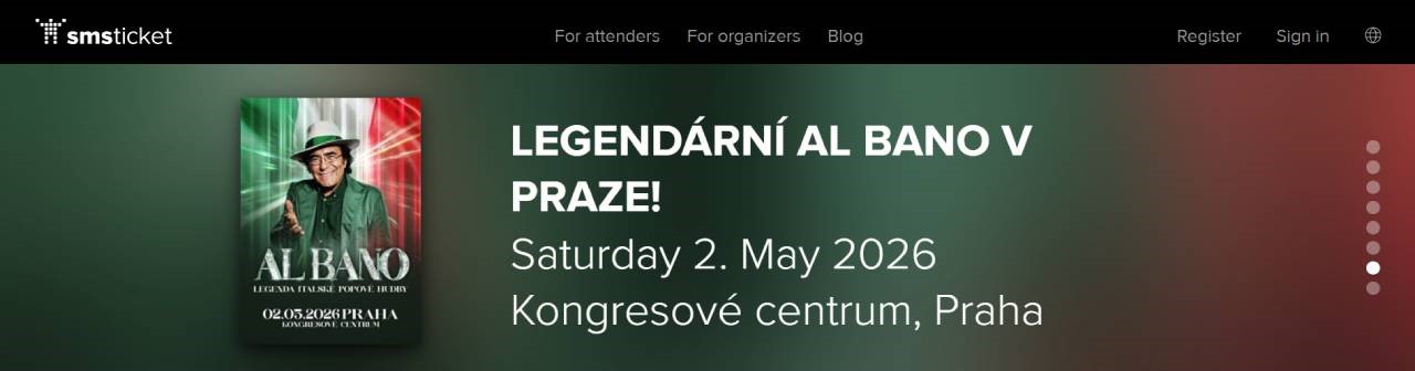 homepage Smsticket s koncertem Al Bano v Praze