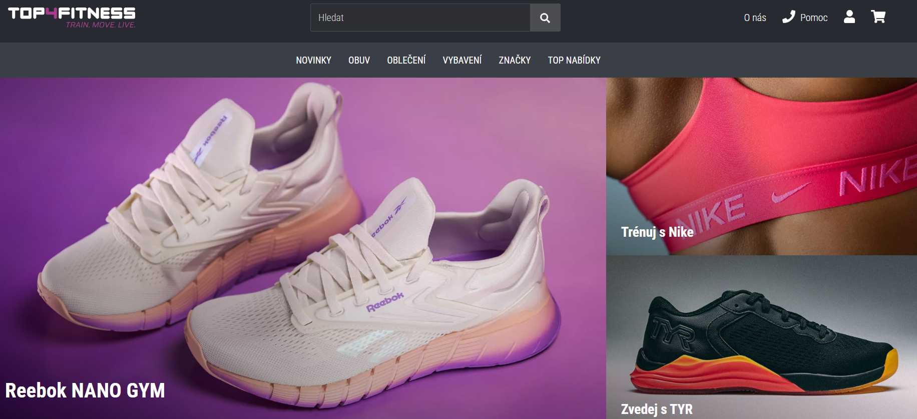 top4fitness webové stránky e-shopu