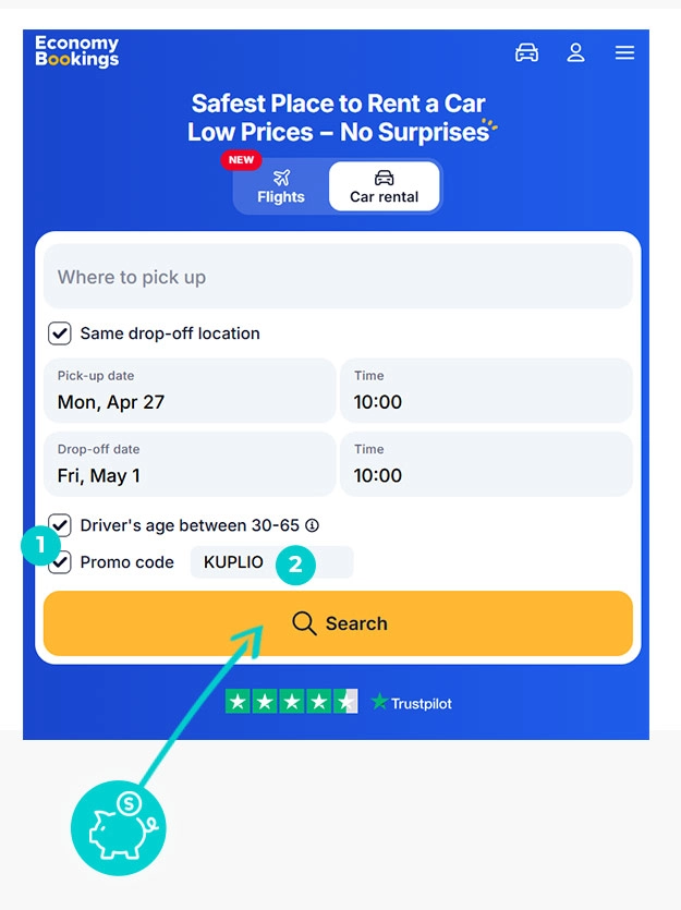 Návod jak uplatnit slevový kód v košíku e-shopu Economy Bookings