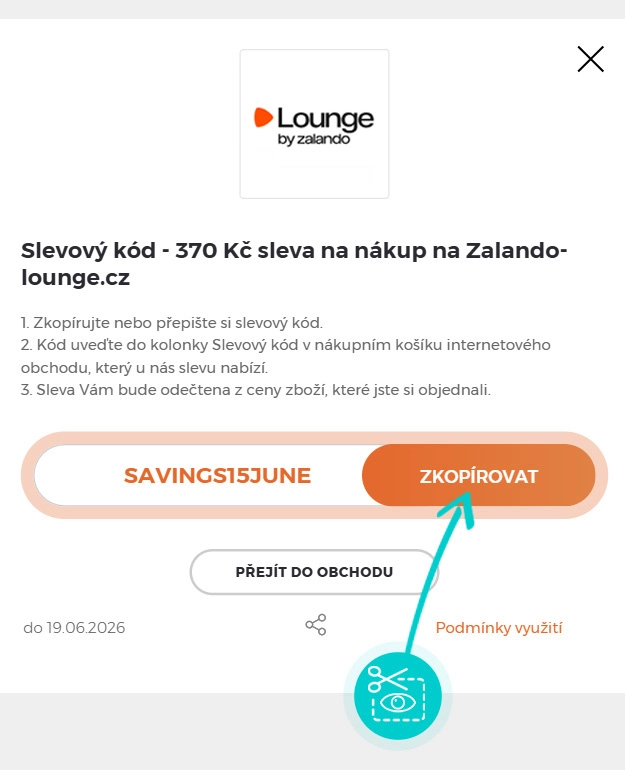 Návod jak zkopírovat slevový kód Zalando-Lounge