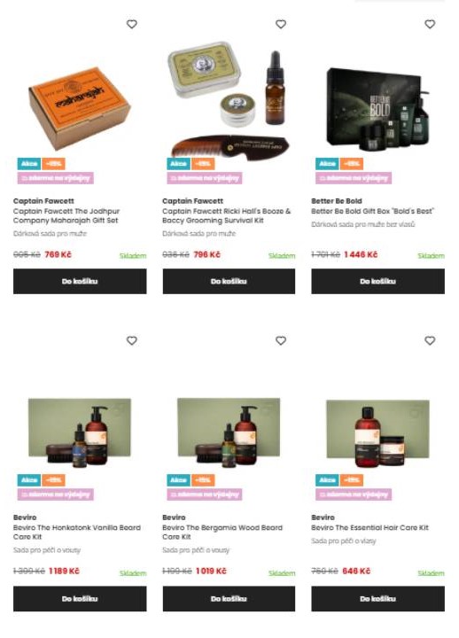 dárkové sady pro muže a sady pro péči o vousy