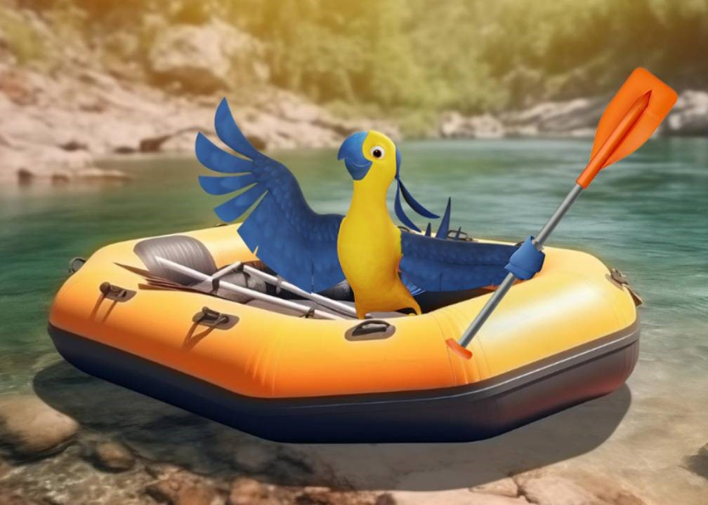 Hawaj - nafukovací bazén na jezeře