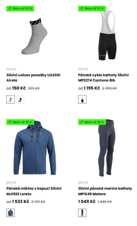 Silvini - nabídka produktů