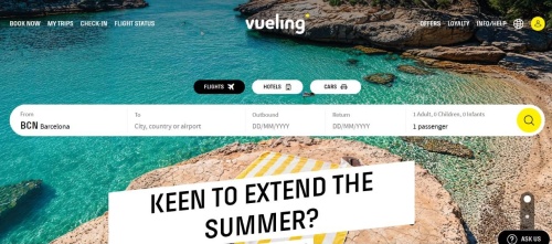 Vueling - rezervace letenek do různých zemí
