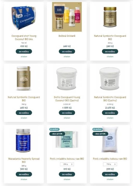 kokosové šoty, ingredience k snídani, alternativy jogurtů a kokosové produkty