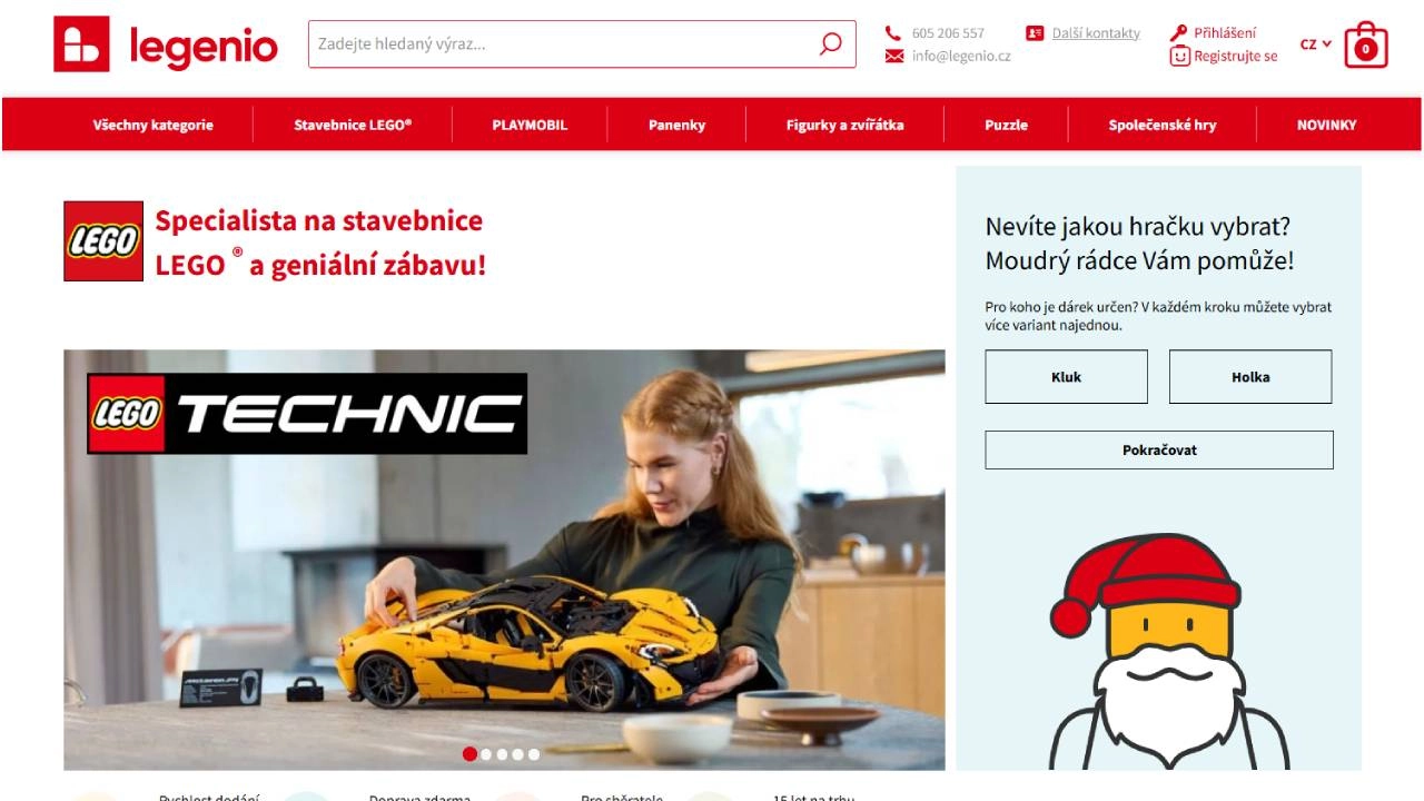 dívka s autem stavebnice Technic