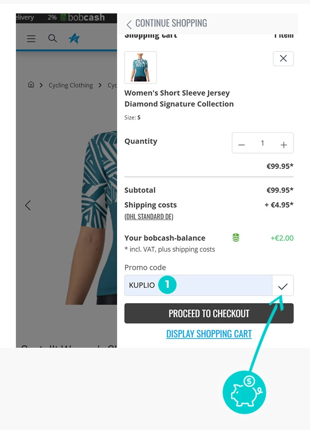 Návod jak uplatnit slevový kód v košíku e-shopu Bobshop