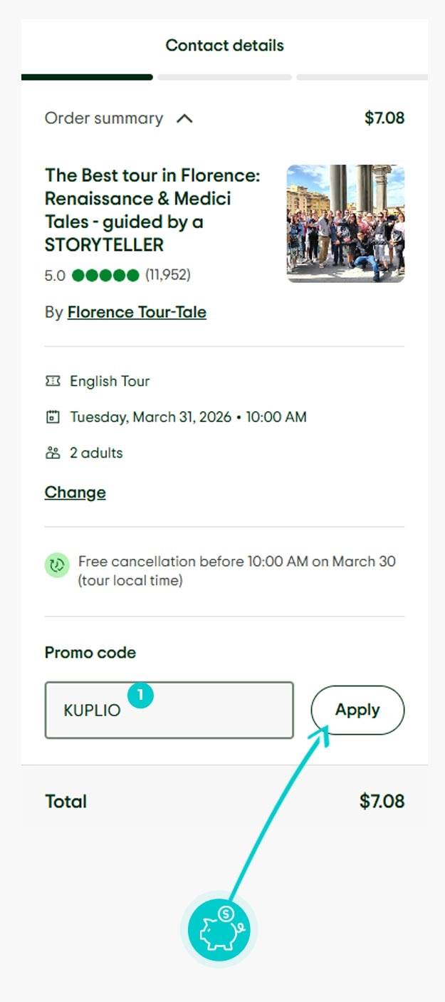 Návod jak uplatnit slevový kód v košíku e-shopu Tripadvisor