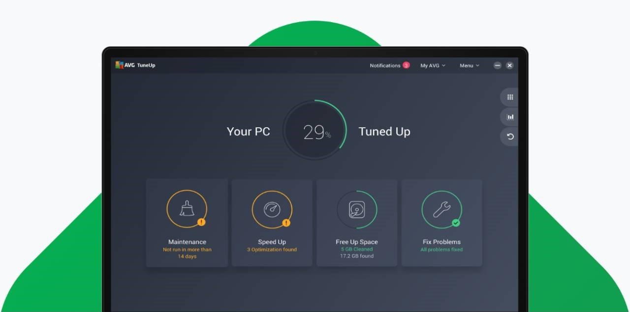 avg - ilustrace na notebooku