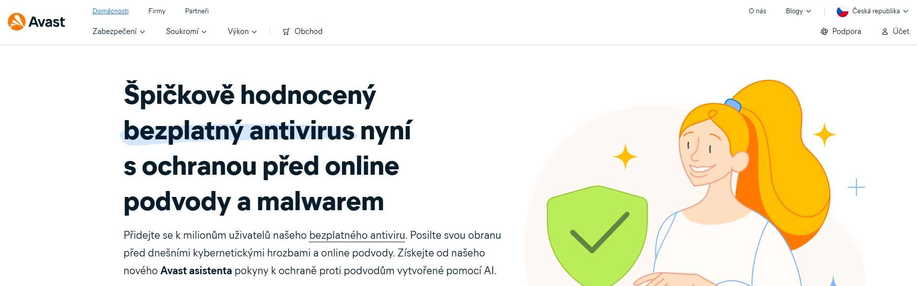 webové stránky prodejce s ilustrací