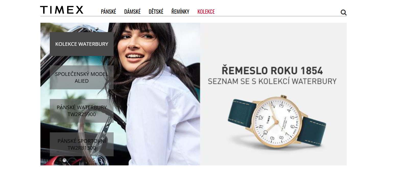 Timex e-shop  webové stránky