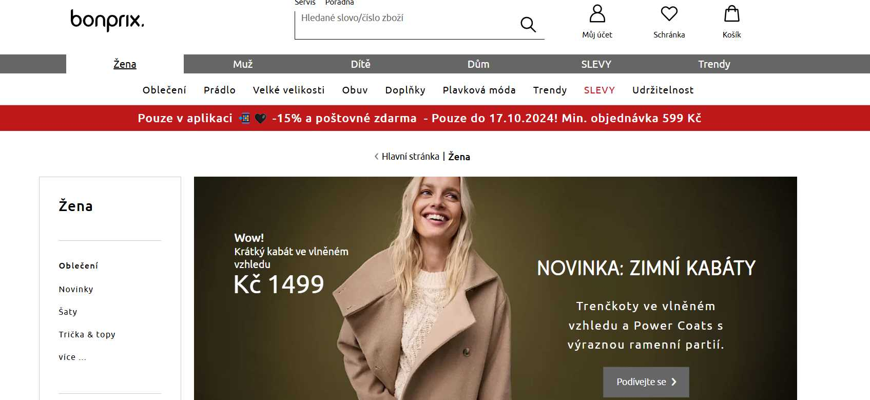 Bonprix.cz eshop - webové stránky