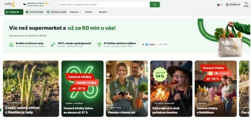 výhodné možnosti nákupů a benefity na stránce Rohlik