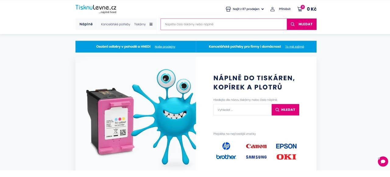 Tiksnulevne - růžová náplň do tiskárny