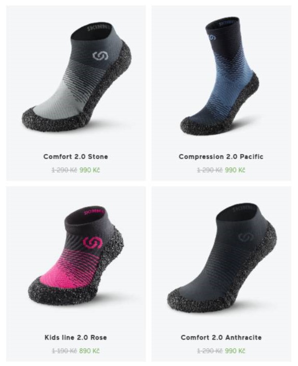 ponožkoboty různých barev