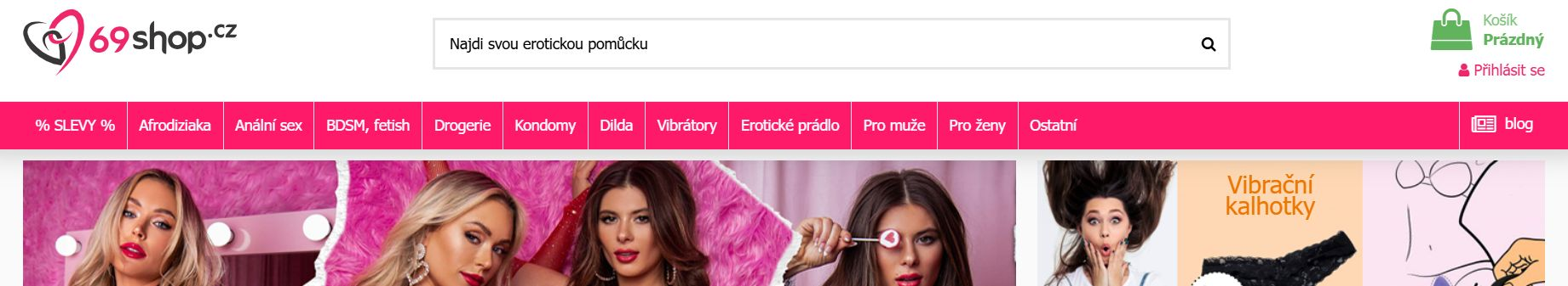 69shop webové stránky e-shopu