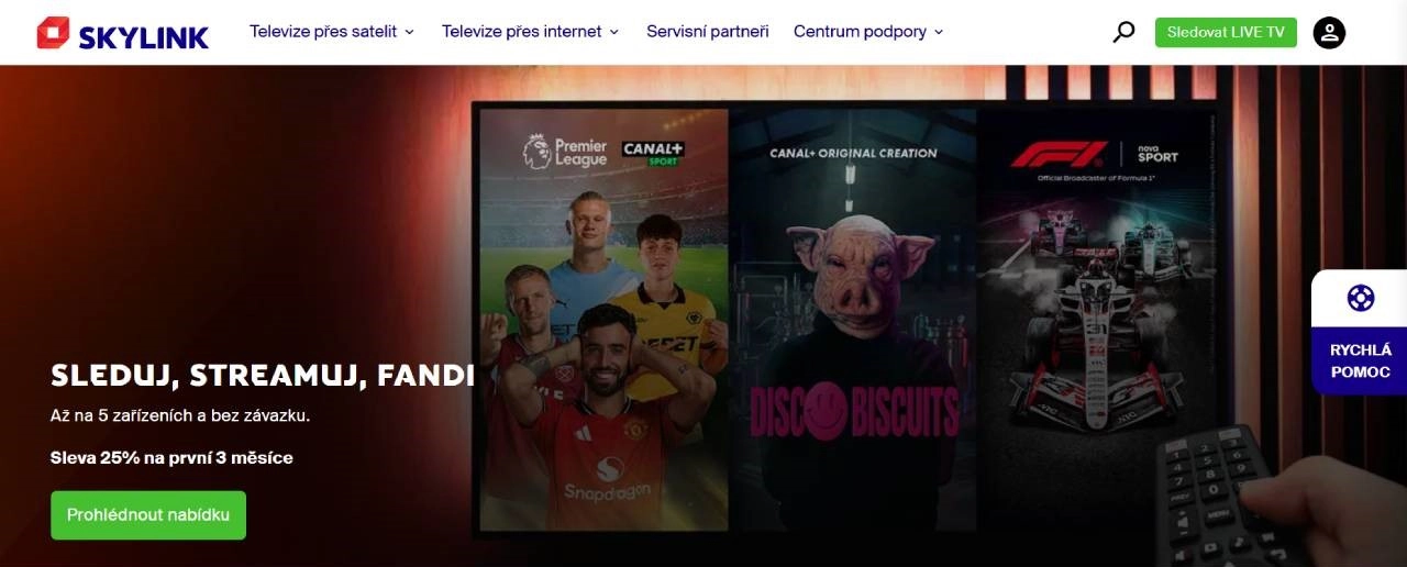 nabídka programů na Skylink