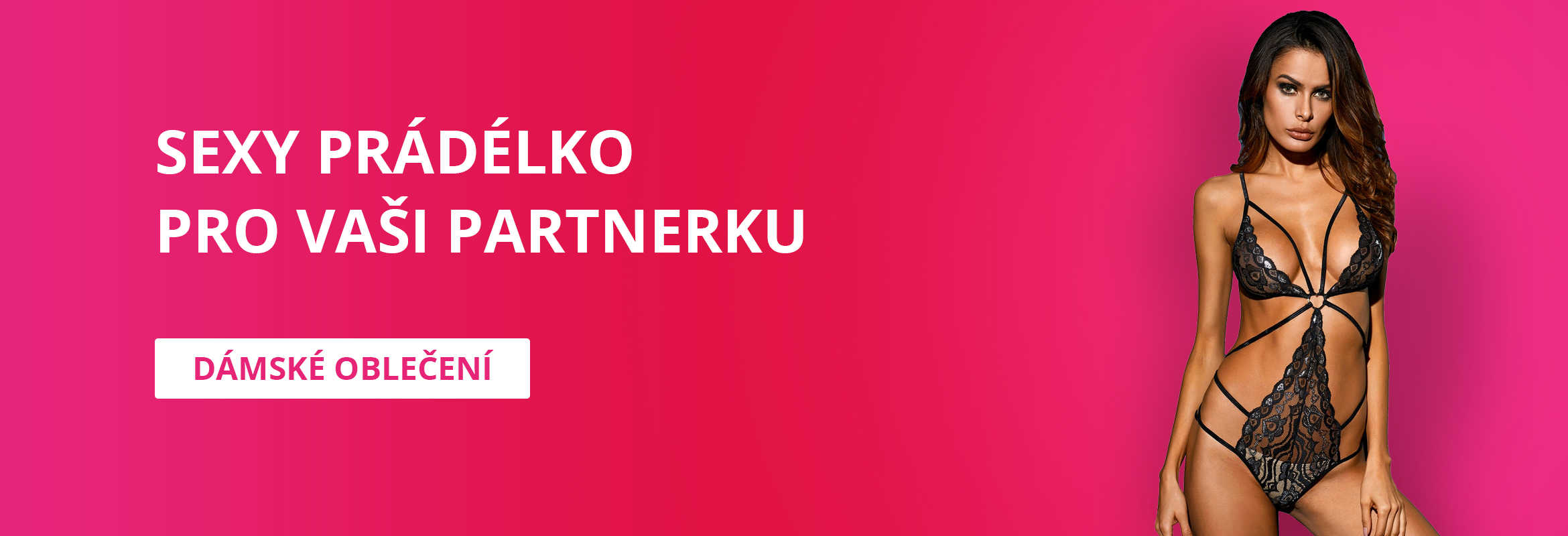 sexihracky.eu - zena v sexi spodnim pradle a vedla napis sexy pradelko pro vasi partnerku