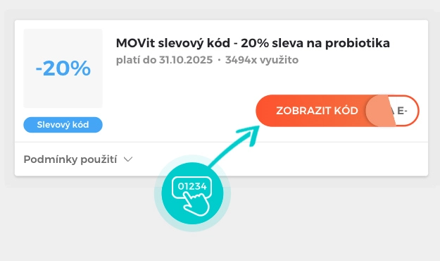 Ukázka slevového kódu MOVit