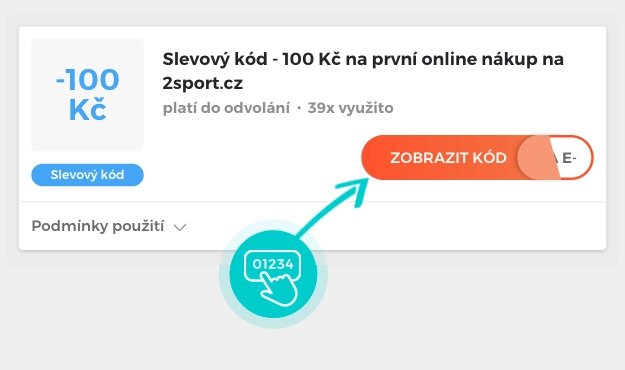 Ukázka slevového kódu 2sport