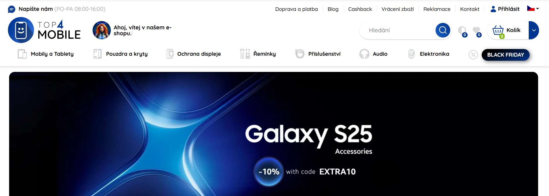 Top4mobile webové stránky e-shopu