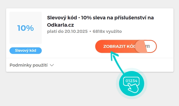 Ukázka slevového kódu Od Karla